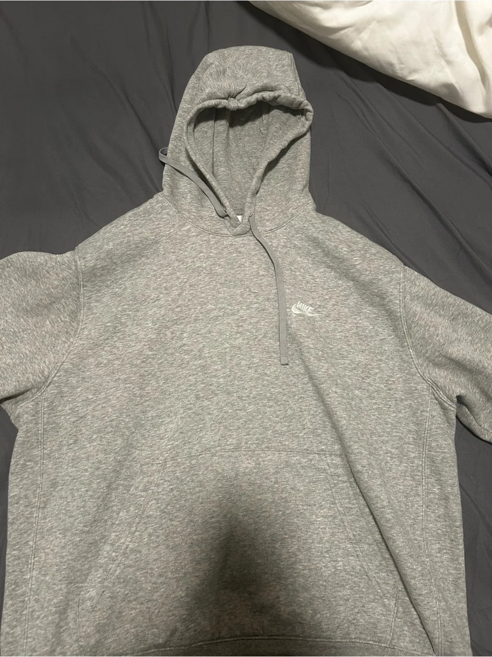 Nike Light Gray Hooded Sweatshirt with White Tag